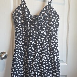 Anthropologie Black and White Patterned Dress